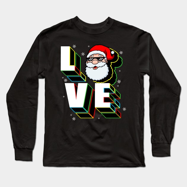 santa in love Long Sleeve T-Shirt by spoilerinc